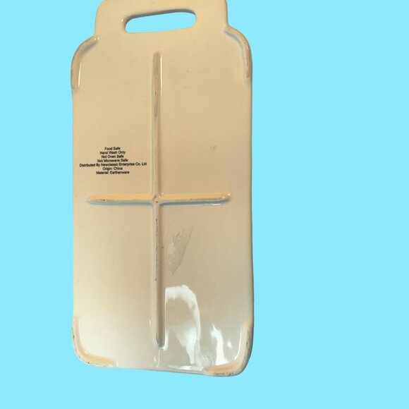 White Ceramic Cheese Tray Platter Christmas Charcuterie Board HO HO HO - Picture 4 of 6